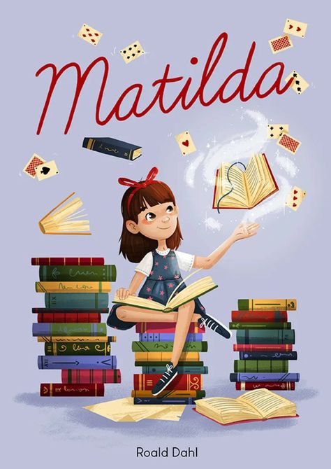 Matilda Characters, Musical Theatre Posters, Matilda Costume, Book Characters Dress Up, Matilda Roald Dahl, Book Themed Party, Gouache Illustrations, Theatre Poster, Bullet Journal Design Ideas