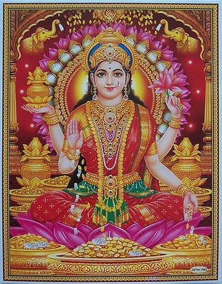 Laxmi Lakshmi Maa - Hindu Money Goddess - POSTER - Normal Paper, Size: 8.5"x11" Arjun Gupta, Devi Lakshmi, Lakshmi Photos, Maa Laxmi, Goddess Mahalakshmi, Lakshmi Narayan, Goddess Laxmi, Maa Kali, Saraswati Goddess