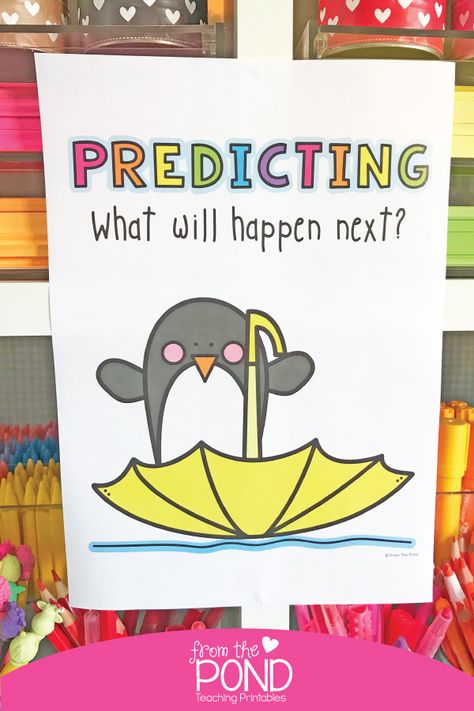 Predicting Activities, Teaching Printables, Making Predictions, From The Pond, Third Grade Reading, Authors Purpose, Ela Activities, Comprehension Strategies, Reading Response