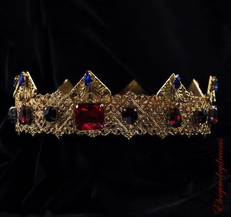 Ruby Crown, Gold King Crown, Fantasy Crown, Moana 2, King Hat, Male Crown, King's Crown, Custom Crown, Royal Crowns