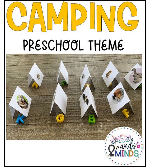 Camping Preschool Theme, Camping Themed Activities, Preschool Camping Activities, Preschool Camping, Camping Preschool, Camping Theme Preschool, Literacy Activities Preschool, Camping Classroom, Camping Theme Classroom