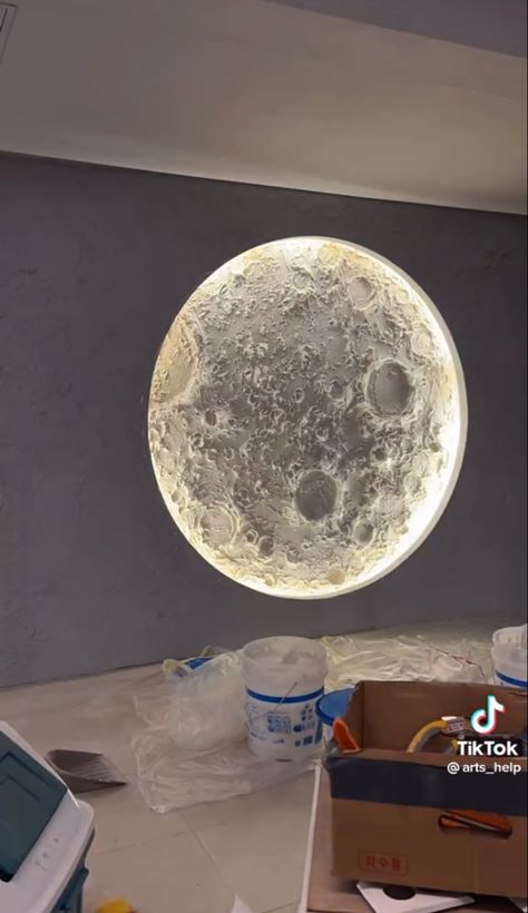 @ hyeng_zzi Moon In Room, Instagram Wall, House Wall Design, Diy Abstract Canvas Art, Diy Canvas Wall Art, Diy Wall Art Decor, Moon Decor, Wall Decor Design, House Interior Decor