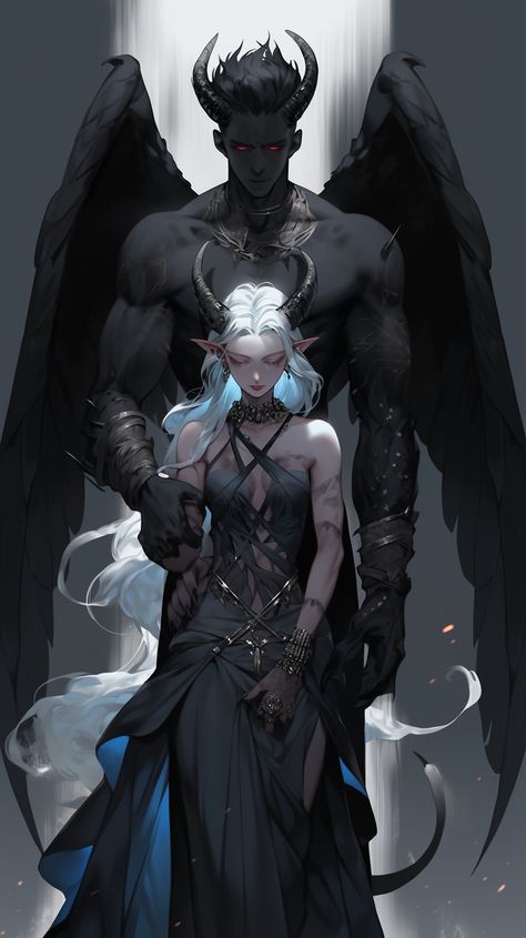 Popular creative vision selected by ThetaCursed, License: CC BY-NC 4.0 Fantasy Demon, Romance Art, Fantasy Creatures Art, Mythical Creatures Art, 판타지 아트, Dnd Characters, Handsome Anime Guys, Fantasy Artwork, Handsome Anime