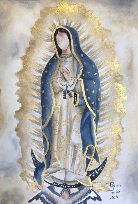 Religious Drawings, Anna Craft, Catholic Wallpaper, Virgin Mary Art, ملصق ديني, Mexican Culture Art, Virgin Of Guadalupe, The Virgin Mary, Arte Inspo