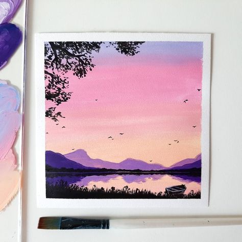 Small Abstract Painting, Modern Art Canvas Painting, Pastel Sunset, Leaf Drawing, Canvas Painting Designs, Cat Air, Painting Art Lesson, Small Canvas Art, Nature Art Painting