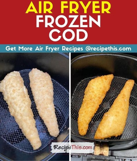 Frozen Fish In Air Fryer. Have you ever wondered if you can cook your favourite frozen fish fillets in the air fryer? Well let us take you on a guided tour and taste test of air fryer frozen fish: Featuring frozen tilapia, cod, and haddock in the air fryer basket. #airfryer #airfryerrecipes #airfryerfish #airfryercod Haddock In Air Fryer, Frozen Cod In Air Fryer, Frozen Fish In Air Fryer, Cod In Air Fryer, Fish In Air Fryer, Frozen Fish Recipes, Air Fryer Recipes Salmon, Breaded Cod, Frozen Fish Fillets