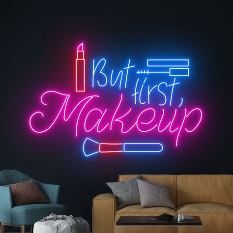 #NeonSignNames #NeonInspiration #NeonSigns #BrightIdeas Led Light Room, Girly Room Decor, Makeup Artist Logo, Nursery Lighting, Neon Decor, Light Room, Lighting Logo, Girly Room, Sign Stand