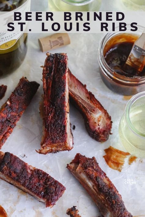 Beer Brined Low Carb Ribs for summer #fathersday #grilled #ribs Brine Ribs, Grilling Ribs, Grill Ribs, Beer Marinade, Ribs On The Grill, Brine For Pork, Rib Marinade, Blue Recipes, Ribs In Oven