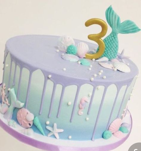 Rodjendanske Torte, Mermaid Birthday Party Decorations, Baby First Birthday Cake, Mermaid Theme Birthday Party, Mermaid Birthday Cakes, Birthday Cakes For Teens, Pastel Cakes, Birthday Cake With Flowers, 21st Birthday Cakes