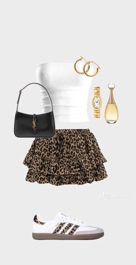 Spanish Concert Outfit, Stockholm Fashion Summer, Cheetah Print Outfits, Leopard Print Outfits, Looks Pinterest, Fall White, Outfit Inspo Casual, Looks Party, Cute Preppy Outfits