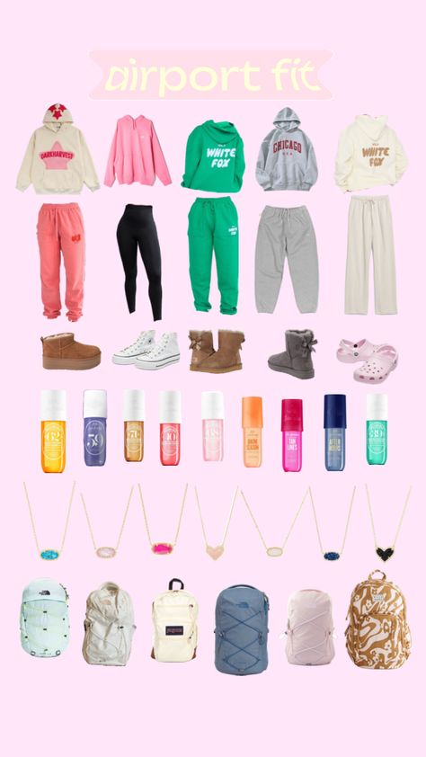 make your fit #fyp #airport #comfy #preppy Airplane Outfit Comfy, Cute Airplane Outfit, Preppy Airport, Tropical Vacation Packing, Plane Essentials, Preppy Stores, Cute Day Outfits, Preppy Must Haves, Essentials For Traveling