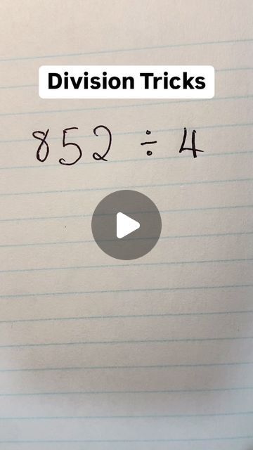 Shar Hylton on Instagram: "Easy way to divide numbers #math" Math Easy Tricks, Math Tricks Division, Easy Division Tricks, Easy Maths Tricks, How To Divide, Pemdas Math, Division Tricks, Math Magic Tricks, Mental Math Tricks