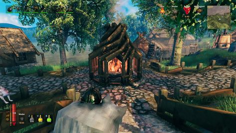 Valheim House Ideas, Valheim Builds, Witch Hut, Nordic Architecture, Viking House, Video Game Decor, Base Building, Viking Life, Ark Survival Evolved