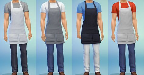 The Sims 4 | W's Simblr Painter Smock (Clean & Messy Versions) Unlocked base game CAS clothing full body male adult Sims 4 Male Body Default, Sims 4 Cc Suspenders Male, Sims 4 Revealing Male Clothing, Sims 4 Male Overalls, Painter Smock, Sims 4 Male Tops Maxis Match, Apron Outfit, Body Male, Hair Male