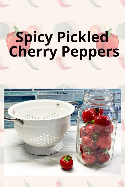 This Spicy Pickled Cherry Peppers recipe is easy and costs a lot less than buying a jar of this pricy condiment in the store, and it tastes better, too. (Produced supplied by Melissa's Produce) Pickled Cherry Peppers Canning, Canning Hot Cherry Peppers Recipes, Canning Cherry Peppers Recipes, Canned Cherry Peppers, Cherry Pepper Canning Recipe, Pickled Hot Cherry Peppers Recipe, Pickled Cherry Peppers Recipe, Pickled Cherry Peppers, Sweet Cherry Peppers