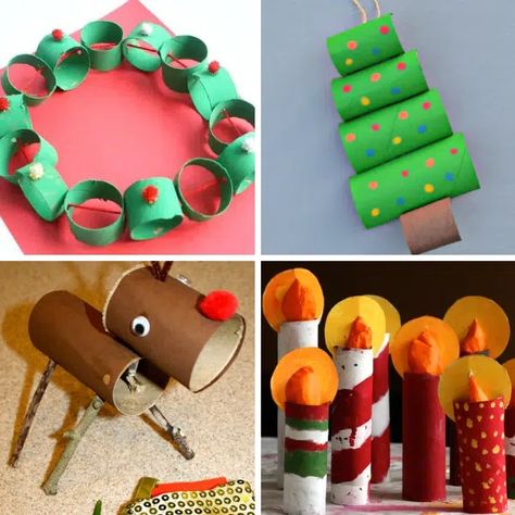 25 Cardboard Tube Crafts for Winter and Christmas - Fantastic Fun & Learning Crafts With Wrapping Paper Tubes, Cardboard Tube Crafts Christmas, Cardboard Tube Christmas Crafts, Crafts With Wrapping Paper, Cardboard Tube Crafts For Adults, Cardboard Tubes Repurposed, Crafts Using Cardboard, Crafts For Winter, Cardboard Tube Crafts