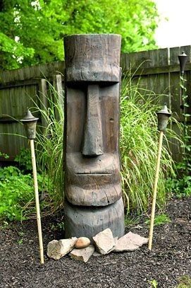 Chainsaw Wood Carving, Tiki Head, Tiki Statues, Tiki Totem, Tiki Decor, Small Pendants, Tiki Lounge, Tiki Art, Tiki Mask