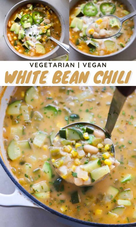 Vegetarian White Bean Chili Crockpot, Slow Cooker Vegetarian White Chili, Vegetarian White Chili Crockpot, No Chew Diet Recipes, Forks Over Knives Crockpot Recipes, Vegetarian Chili Recipe Crockpot, Vegetarian White Chili Recipe, Vegetarian White Bean Chili, Vegetable Chilli