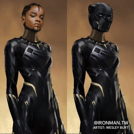 Black Panther Female Costume, Black Panther Suit Design Female, Black Panther Costume Woman, Shuri Black Panther Suit, Black Panther Oc, Female Black Panther, Shuri Marvel, Black Panther Shuri, Shuri Black Panther