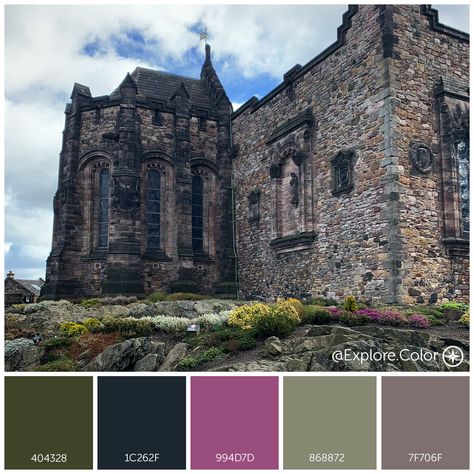 #edinburghcastle #colorpalette #palette #color #colorinspiration #scotland Scotland Colour Palette, Scottish Highlands Color Palette, Scottish Color Palette, Ireland Color Palette, Scottish Colour Palette, Scotland Color Palette, Sensory Marketing, Scotland Aesthetic, Colour Palate