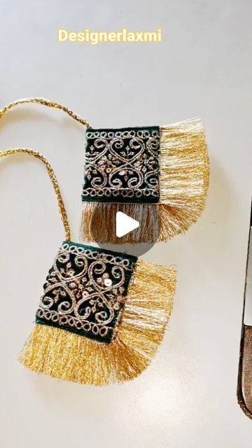 Diy Fabric Tassel, Latkan Designs, Angel Wing Crafts, Fabric Tassels, Reels Video, Tassels Fashion, Designer Dresses Casual, Embroidery Craft, Diy Fabric