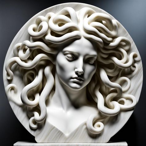 Medusa Profile, Medusa Shield, Medusa Portrait, Medusa Art, Zbrush Character, Egypt Tattoo, Medusa Tattoo, Greek Tattoos, Portrait Sculpture