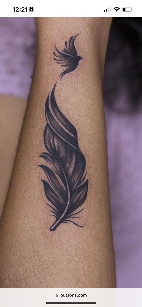 Feather Cover-up Tattoo, Collarbone Tattoo Cover Up Ideas, Infinity Feather Tattoo Design For Women, Tattoo Name Cover Up, Feather Coverup Tattoo, Veer Tattoo, Tattoo Cover Up Ideas For Women Arm, Trending Tattoos For Women, Black Feather Tattoo