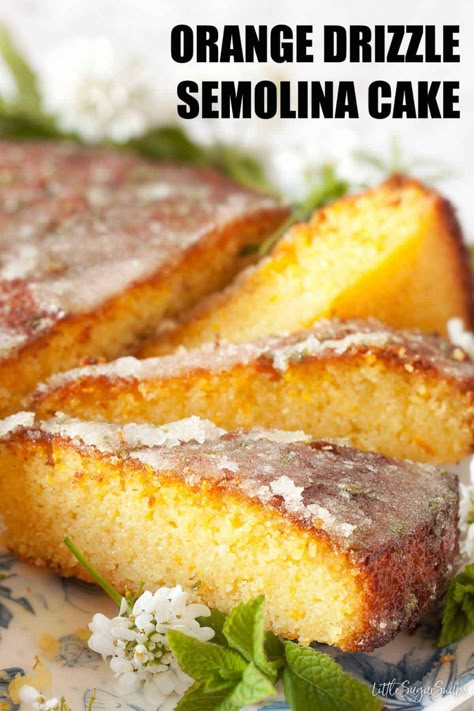 Orange Semolina Cake, Flourless Orange Cake, Flourless Cake Recipes, Semolina Cake Recipe, Semolina Recipe, Traybake Cake, Semolina Cake, Orange Cake Recipe, Flourless Cake