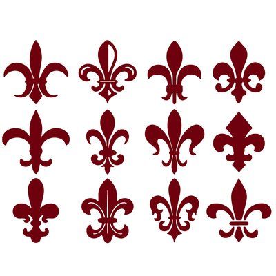 The Decal Guru Fleur du Lis Pattern Wall Decal Size: 24" H x 32" W x 0.01" D, Color: Burgundy Family Wall Decals, Metal Home Decor, Triangle Wall, Vintage Bouquet, Flower Wall Decals, Dream Wall, Pattern Wall, Family Wall, Hand Painting Art