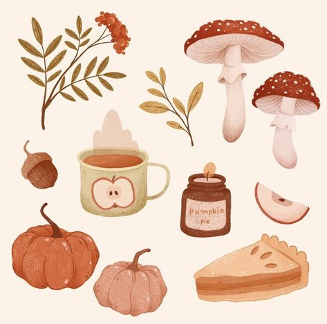 Autumn Things, Autumn Illustration, Very Cold, Cozy Autumn, Autumn Aesthetic, Autumn Art, Autumn Inspiration, Ceramic Painting, Fall Halloween