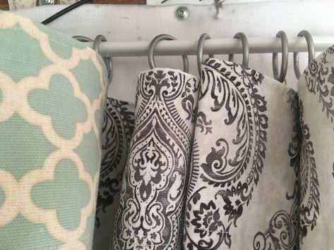 The Southern Glamper: Pop Up Camper Curtains - Part Two, Hanging Curtains in Your Camper Camper Studio, Popup Remodel, Camper Revamp, Vintage Camper Redo, Tent Trailer Remodel, Tent Trailer Camping, Pop Up Princess, Camper Cushions, Popup Camper Remodel