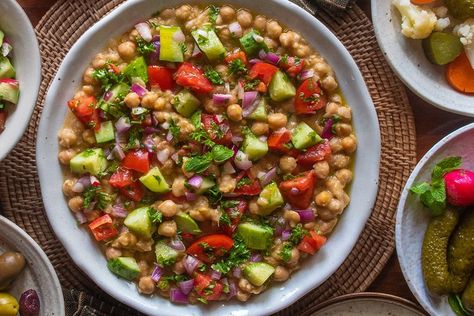 Balela Salad Recipe for a Warm Chickpea Salad from the Middle East Balela Salad Recipe, Balela Salad, Arabic Salad, Cumin Spice, Chickpea Salad, The Middle East, Salad Recipe, Middle Eastern, Middle East