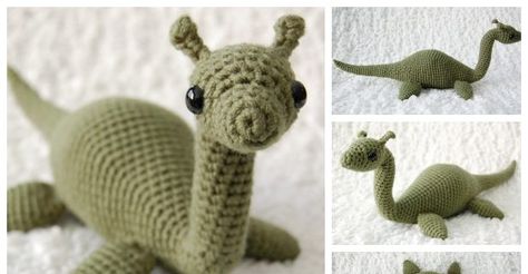 Crochet Nessie Monster Anigurumi Free Patterns Crochet Nessie, Crochet Stuffed Animals Free Patterns, Magazine Diy, Crochet Stuffed Animals, Animal Crochet, Halloween Crochet Patterns, String Theory, Crochet Leaves, Diy Magazine