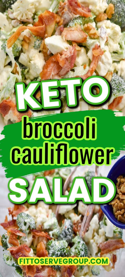 Brocolli Cauliflower Salad, Brocoli And Cauliflower Salad, Amish Salad, Broccoli Cauliflower Recipes, Cauliflower And Broccoli Cheese, Low Carb Broccoli Salad, Amish Broccoli Salad, Cheese Salad Recipes, Broccoli Cauliflower Salad