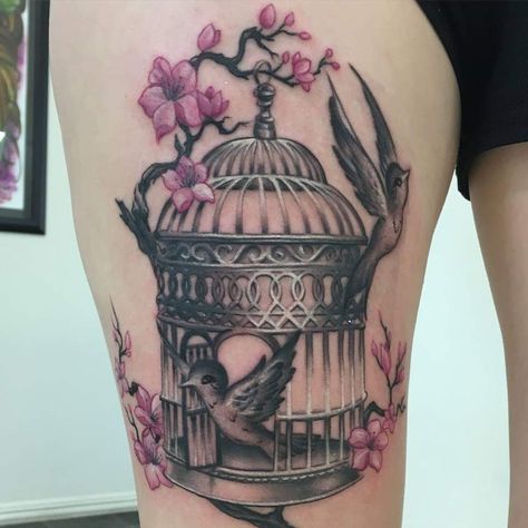 Atheist Tattoo, Memorial Tattoos Mom, Birdcage Tattoo, Cage Tattoo, Tattoo Samples, Tattoo Session, Freedom Tattoos, Latest Tattoo Design, Cage Tattoos