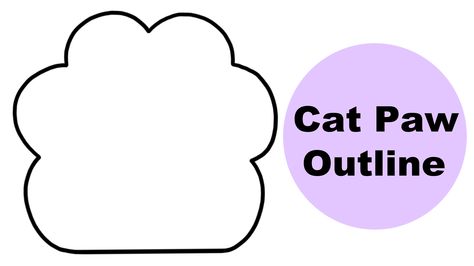 Cat Paw Outline MAKE WAY SMALLER before you Print :D Cat Paw Outline, Cat Outline, Pirate Adventure, Exotic Animals, Cat Paw, Cat Paws, White Clay, Exotic Pets, Clay Art