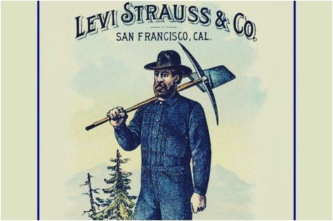 Levi Strauss built a fashion empire. A brand which transcended from being clothing for miners and convicts to becoming a fashion staple popularized by the likes of Marlon Brando and James Dean. Levis Vintage Clothing, Denim Workwear, Old Advertisements, Old Ads, Fashion Tips For Women, Levi Strauss & Co, Levis 501, Levi Strauss, Vintage Ads