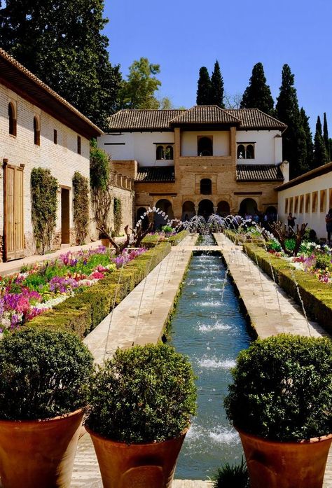 Alhambra_City Nibbler_Seville Alhambra Spain, Palace Gardens, Alhambra Palace, Alhambra Granada, Iberian Peninsula, Palace Garden, Granada Spain, Frozen In Time, Historical Art