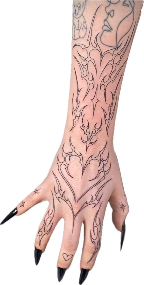 Black And Red Dragon Tattoo, Neo Tribalism Tattoo Arm, Hand Cybersigilism Tattoo, Cybergilism Tattoo, Cybersigilism Tattoo Hand, Tattoo Foot, Cybersigil Wrist Tattoo, Cybersigilism Tattoo Arm, Hand Tattoo Cybersigil