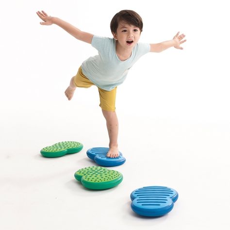 Weplay Balance Stepping Clouds - Weplay : we play-we learn Happy Future, Improve Self Confidence, People Cutout, Work Balance, Sensory Stimulation, Fitness Tools, Core Strength, School Photos, Occupational Therapy