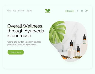 Ayurveda Website Design, Skin Care Website Design, Banana Biscuits, Hospital Website, Tips Study, Ayurveda Hospital, Ppt Template Design, Website Design Inspiration Layout, Indian Web