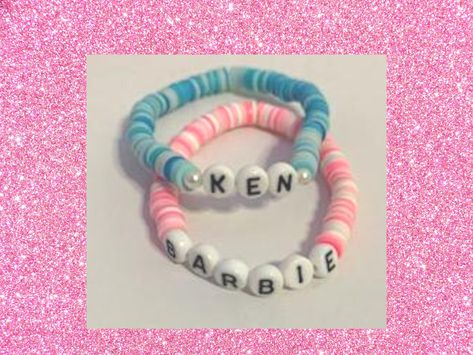 Clay Bead Matching Bracelets, Cute Matching Clay Bead Bracelets, Barbie Clay Bead Bracelet, Clay Bead Bracelet Ideas Matching Bff, Ken Bracelet, Matching Clay Bead Bracelets, Barbie Bracelet, Ultimate Sleepover, Make Clay Beads