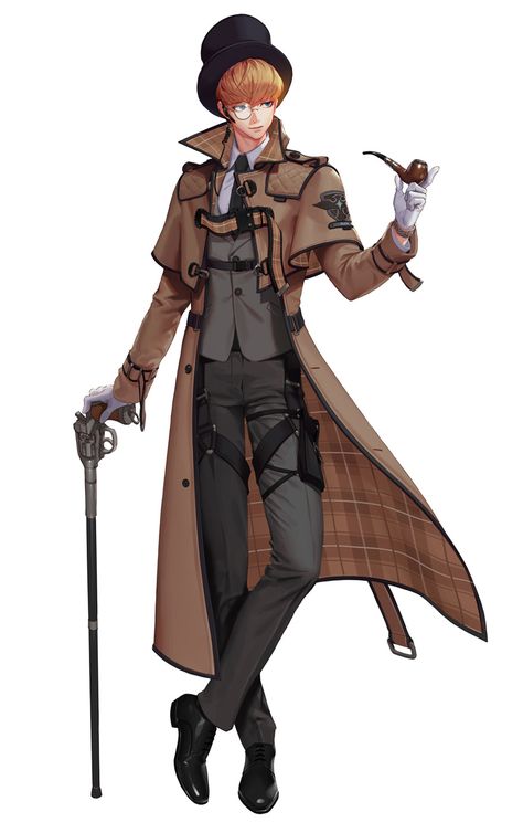 Detective Alex Art - Immortal Soul: Black Survival Art Gallery Black Survival, Detective Outfit, Steampunk Character, Art Outfit, Boy Character, Character Design Male, Drawing Clothes, 영감을 주는 캐릭터, Artist Style