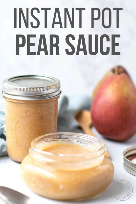 Leftover Pears, Pear Sauce Recipe, Instant Pot Baby Food, Slow Cooker Applesauce, Pear Sauce, Fudge Brownie Recipe, Pear Butter, Pear Jam, Apple Sauce Recipes