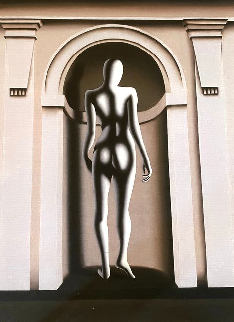 Mark Kostabi - Back Turned in Wall Niche, Hand Signed, Numbered in Pencil (15/50) Print by Listed Artist. Mark Kostabi, Wall Niche, Artist Bio, Acrylic Oil Painting, Oct 1, Printer Ink, Art Gallery, Acrylic Painting, Oil Painting