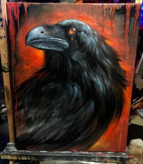 Crows Drawing, Prismacolor Art, Crow Art, Raven Art, Dark Art Drawings, Halloween Painting, Art Inspiration Painting, Art Painting Acrylic, Painting Art Projects