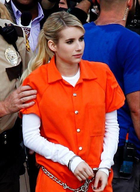 Prison Aesthetic Female, Brooke Wyndham, Movie Night Outfit, Karneval Outfit, Female Prisoner, Prison Jumpsuit, Prison Outfit, Dream Roles, Police Outfit