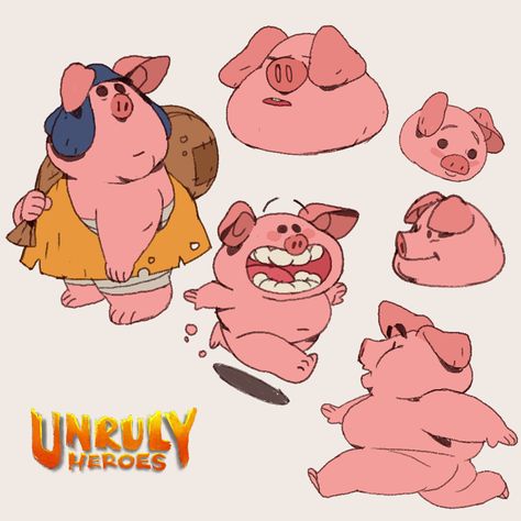 AlexandreDiboine (@A_Zedig_Diboine) / Twitter Alexandre Diboine, Zedig Diboine, Pig Character, Pig Illustration, Simple Character, Pig Cartoon, Animal Character, 캐릭터 드로잉, Character Design Animation