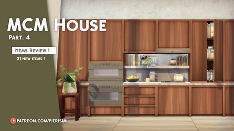 Pierisim Cc, Los Sims 4 Mods, Sims 4 Kitchen, Mcm Kitchen, Restaurant Bathroom, Sims 4 House Plans, Mcm House, New Toilet, Sims 4 Cc Packs