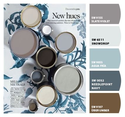 Paint colors from ColorSnap by Sherwin-Williams Slate Violet Sherwin Williams, Calming Office Paint Colors Sherwin Williams, Sherwin Williams Snowdrop, Violet Color Palette, Office Paint Colors, Office Paint, Sherwin Williams Paint Colors, House Paint, House Paint Exterior